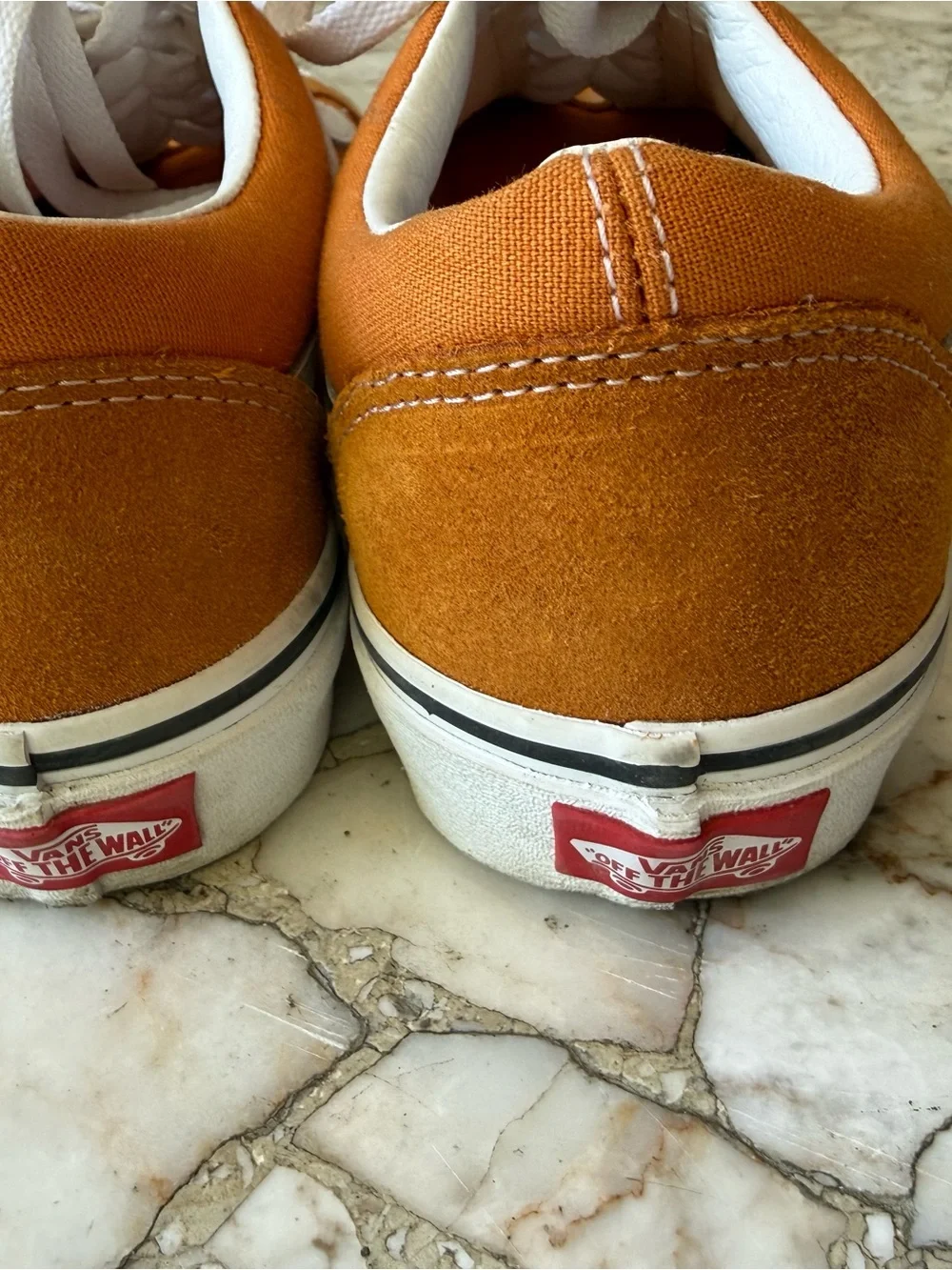 Vans Old Skool Orange Suede & Canvas Sneakers